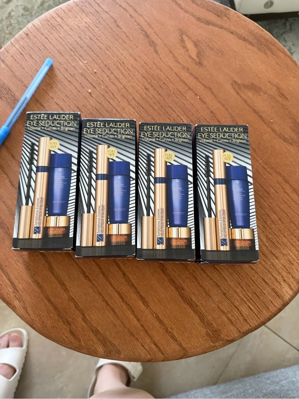 Bundle of 4 Estee Lauder Eye Seduction Set mascara eye cream makeup remover